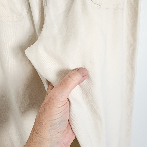 Anthropologie Maeve Colette Linen Blend Crop Wide Leg Pants In Chalk White - Picture 11 of 14